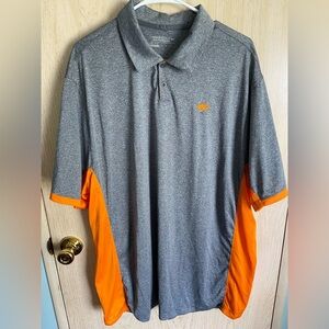 NIKE Dri-Fit Heather Grey & Orange Disney Cruise line DCL Polo Golf Shirt XXL